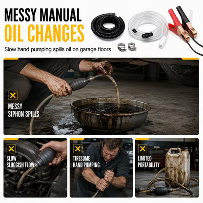 🔧💥Voltaris™🔧 12V/24V Electric Oil Transfer Pump – Self-Priming Fluid Extractor ⚡