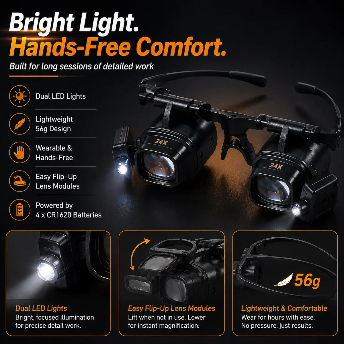 💥 LAST DAY 49% OFF 🔍LumaForge™ HeadLite 24X  for Precision Work 💡