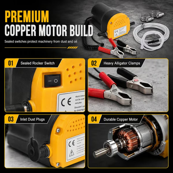 🔧💥Voltaris™🔧 12V/24V Electric Oil Transfer Pump – Self-Priming Fluid Extractor ⚡
