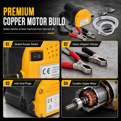 🔧💥Voltaris™🔧 12V/24V Electric Oil Transfer Pump – Self-Priming Fluid Extractor ⚡