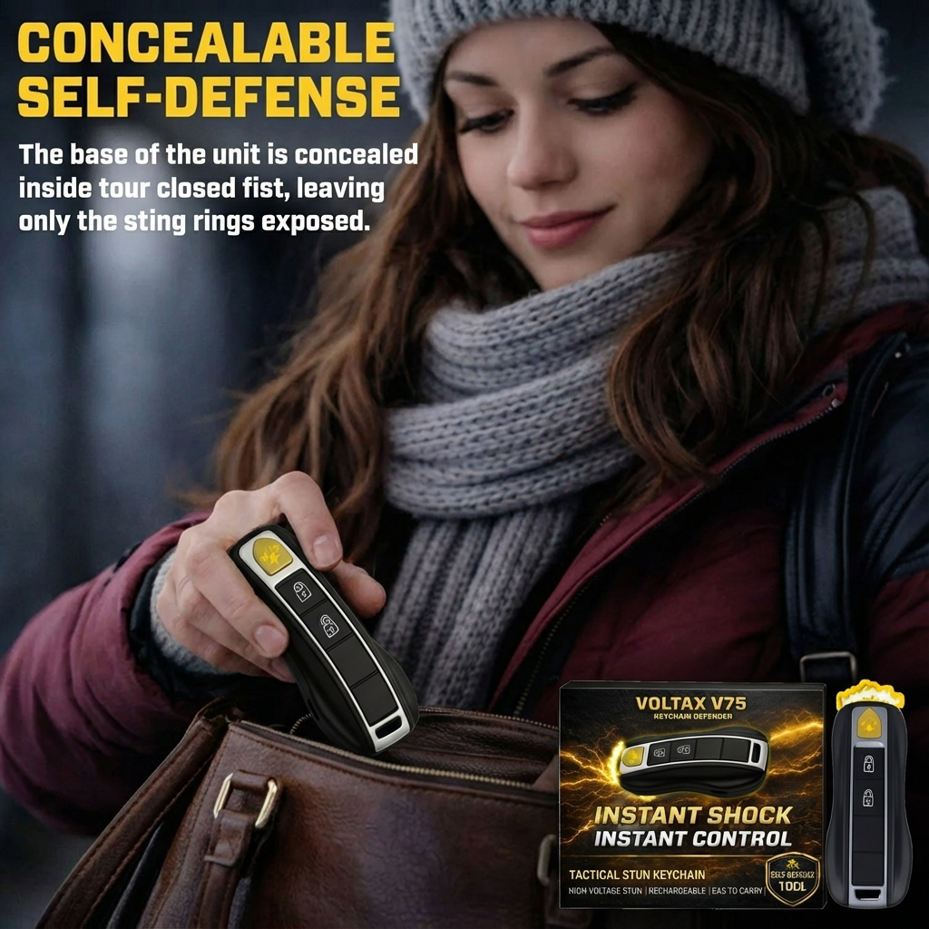 💥 Hot Sale 75% OFF 💥 Voltax™  75M Stun Keychain Flashlight ⚡