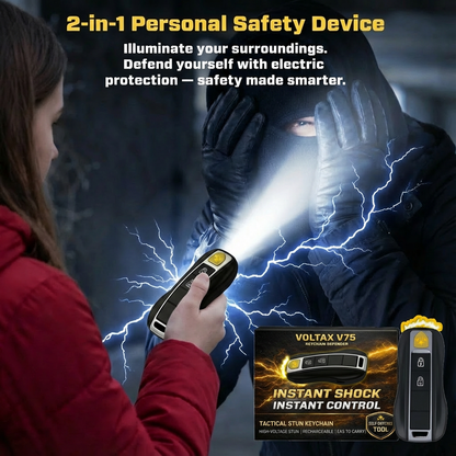 💥 Hot Sale 75% OFF 💥 Voltax™  75M Stun Keychain Flashlight ⚡