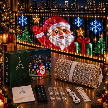 💥SonaBright™ LED Curtain | 400 LEDs | App & Music Sync⚡