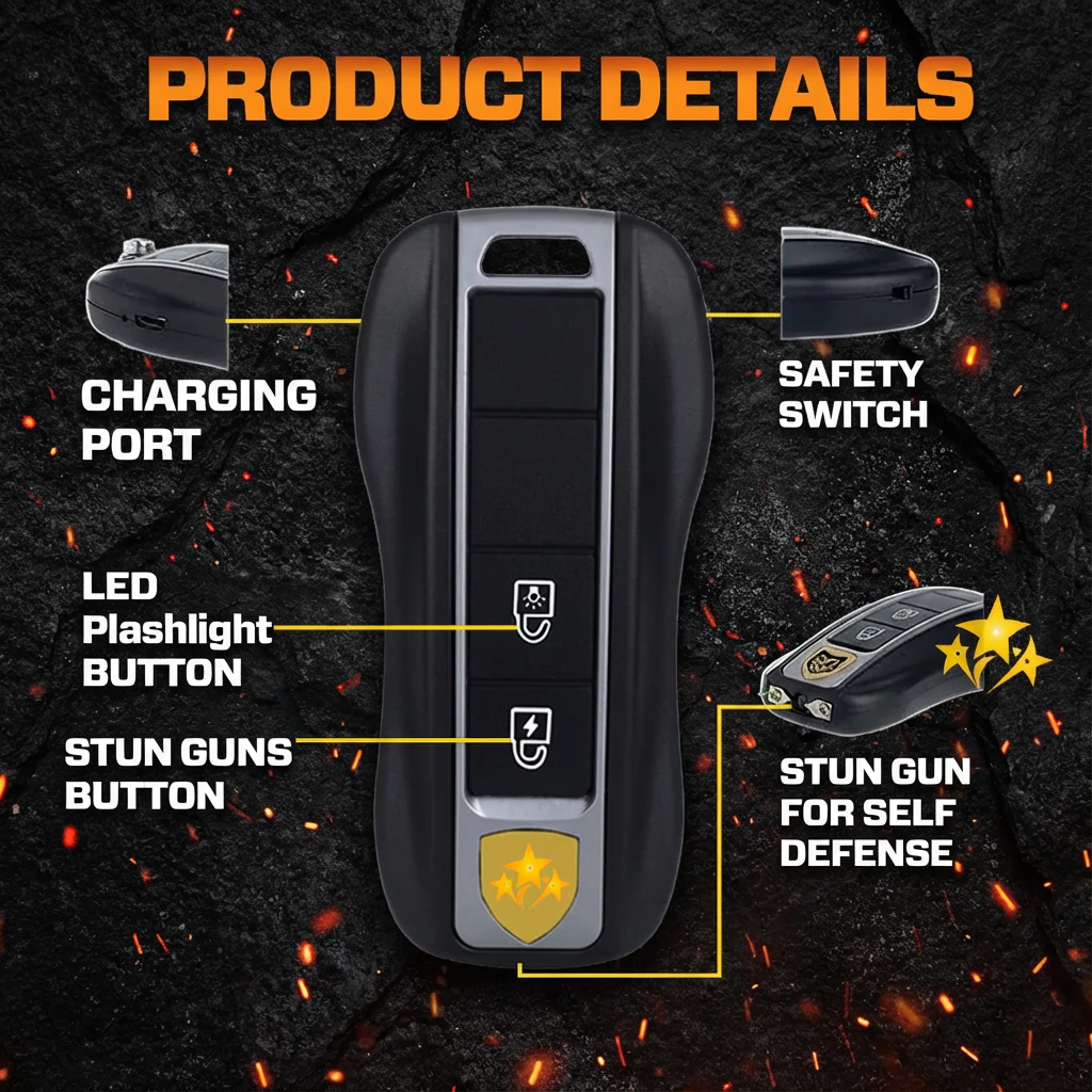 💥 Hot Sale 75% OFF 💥 Voltax™  75M Stun Keychain Flashlight ⚡