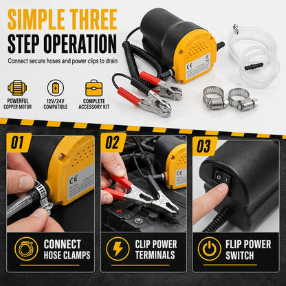 🔧💥Voltaris™🔧 12V/24V Electric Oil Transfer Pump – Self-Priming Fluid Extractor ⚡