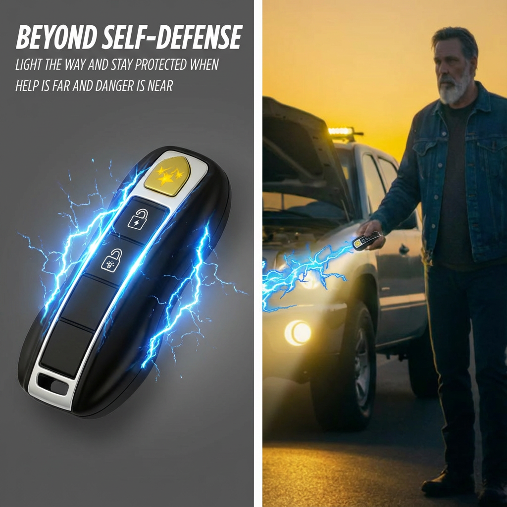💥 Hot Sale 75% OFF 💥 Voltax™  75M Stun Keychain Flashlight ⚡