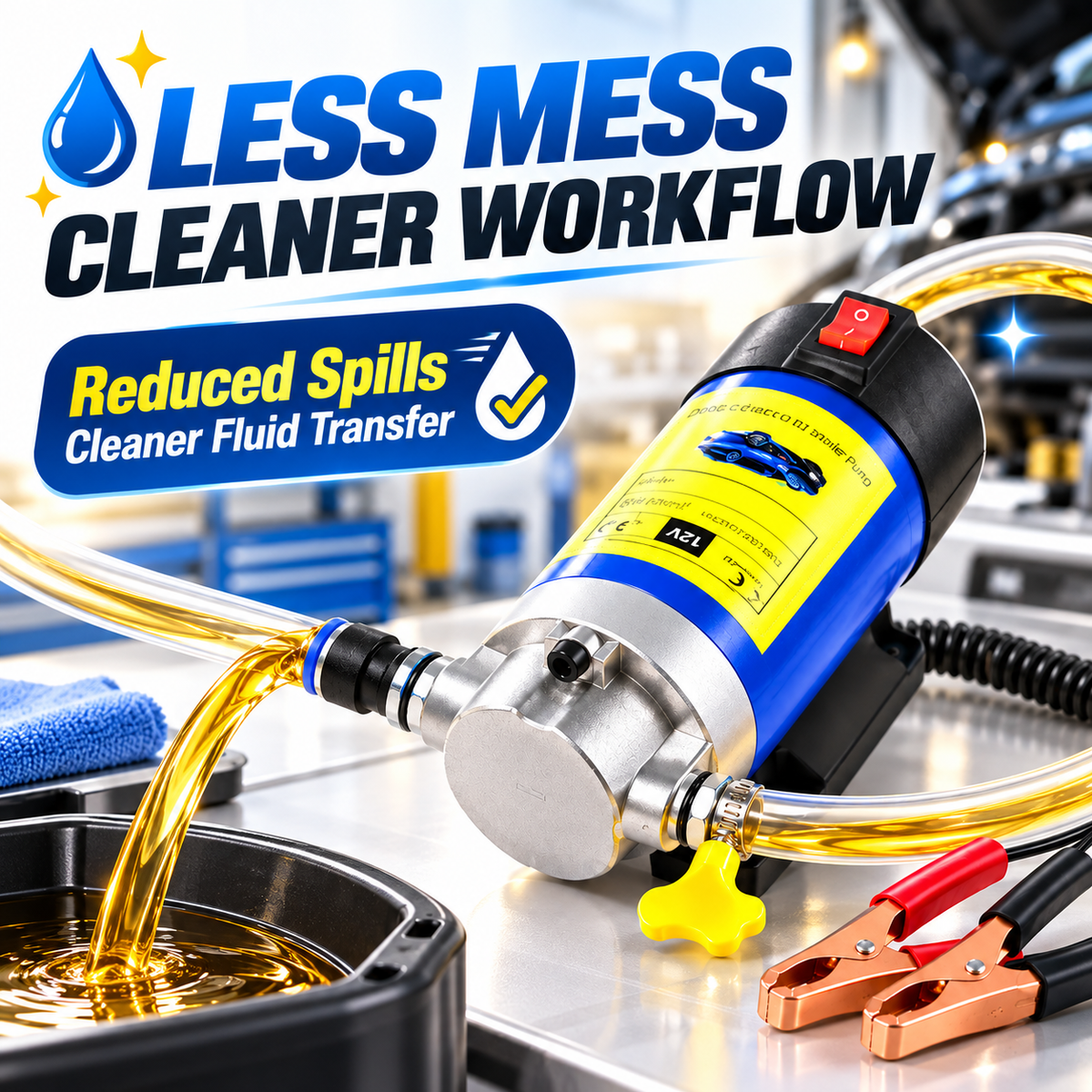 🔧💥Voltaris™ Electric Oil Transfer Pump – Self-Priming Fluid Extractor ⚡